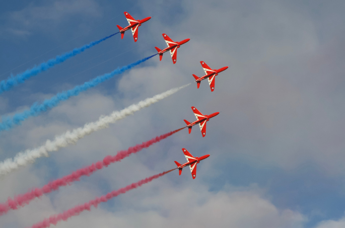 red arrows air force display Cotswold Airport history