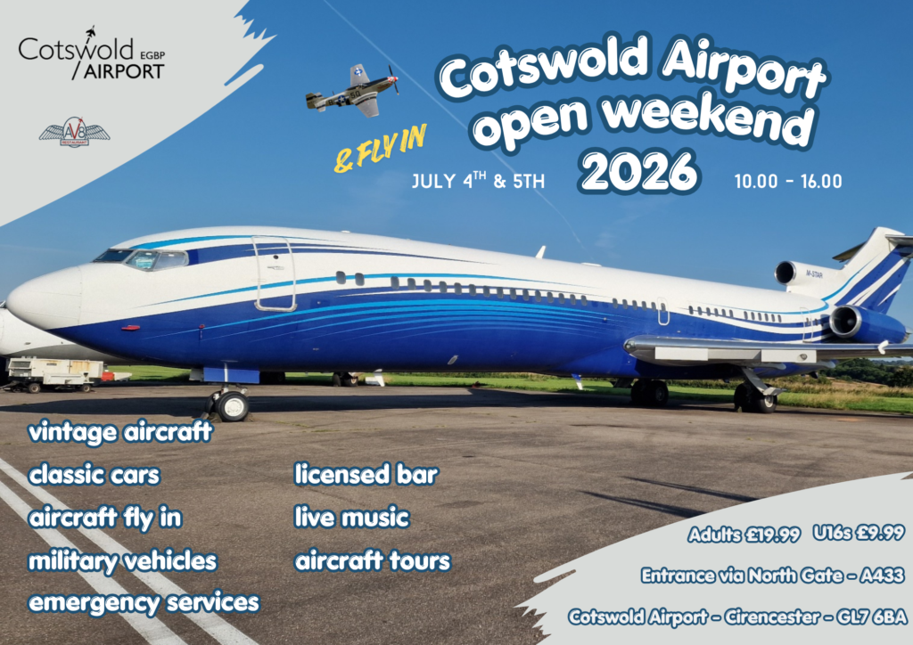 Cotswold Airport Open Weekend ’26 Offers Family Fun and access to Aviation Legends including the Queen of the Skies